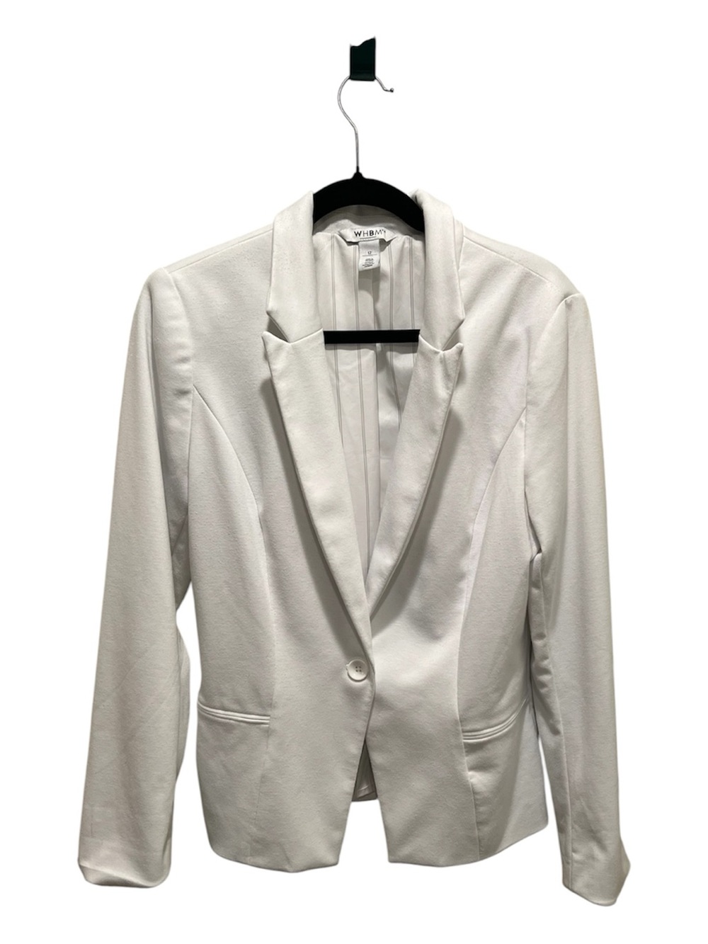 White House Black Market White Single-Button Tailored Blazer